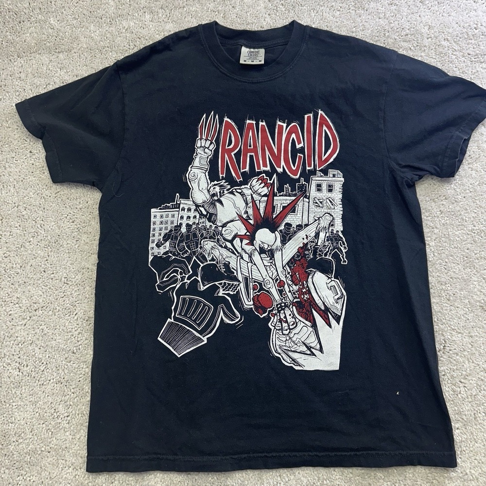 Vintage Y2K Rancid Shirt Size‎ Medium Band Tour Punk Rock Hardcore Metal